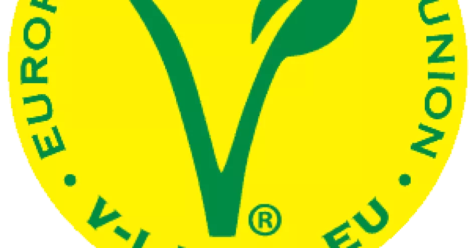 Abbildung des Vegan-Logos, wie es auf Lebensmitteln abgebildet ist.